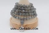 GMN1138 Hand-knotted 8mm, 10mm labradorite 108 beads mala necklaces with charm