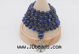 GMN1228 Hand-knotted 8mm, 10mm blue tiger eye 108 beads mala necklaces with charm