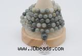 GMN1242 Hand-knotted 8mm, 10mm seaweed quartz 108 beads mala necklaces with charm