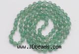 GMN125 Hand-knotted 6mm green aventurine 108 beads mala necklaces