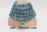 GMN1259 Hand-knotted 8mm, 10mm apatite 108 beads mala necklaces with charm