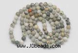 GMN127 Hand-knotted 6mm artistic jasper 108 beads mala necklaces