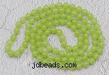 GMN15 Hand-knotted 8mm candy jade 108 beads mala necklaces