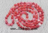 GMN416 Hand-knotted 8mm, 10mm banded agate 108 beads mala necklaces