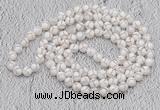 GMN431 Hand-knotted 8mm, 10mm faceted tibetan agate 108 beads mala necklaces