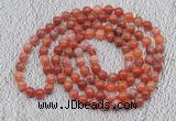 GMN441 Hand-knotted 8mm, 10mm fire agate 108 beads mala necklaces