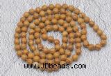 GMN445 Hand-knotted 8mm, 10mm wooden jasper 108 beads mala necklaces