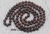 GMN458 Hand-knotted 8mm, 10mm brecciated jasper 108 beads mala necklaces