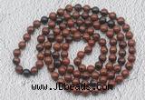 GMN460 Hand-knotted 8mm, 10mm mahogany obsidian 108 beads mala necklaces