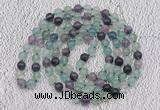 GMN480 Hand-knotted 8mm, 10mm fluorite 108 beads mala necklaces