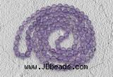 GMN483 Hand-knotted 8mm, 10mm amethyst 108 beads mala necklaces