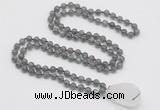 GMN4894 Hand-knotted 8mm, 10mm labradorite 108 beads mala necklace with pendant