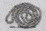 GMN507 Hand-knotted 8mm, 10mm labradorite 108 beads mala necklaces