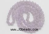 GMN520 Hand-knotted 8mm, 10mm lavender amethyst 108 beads mala necklaces