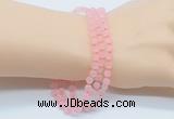 GMN5500 Hand-knotted 6mm matte rose quartz 108 beads mala necklaces