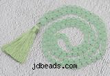 GMN60 Hand-knotted 8mm candy jade 108 beads mala necklace with tassel