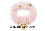 GMN7050 8mm rose quartz 108 mala beads wrap bracelet necklaces