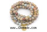 GMN7057 8mm serpentine jasper 108 mala beads wrap bracelet necklaces