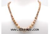 GMN7303 picture jasper graduated beaded necklace & bracelet set