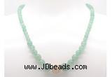 GMN7312 green aventurine graduated beaded necklace & bracelet set