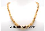 GMN7330 golden tiger eye graduated beaded necklace & bracelet set