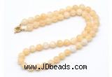 GMN7708 18 - 36 inches 8mm, 10mm round honey jade beaded necklaces