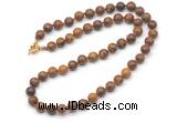 GMN7783 18 - 36 inches 8mm, 10mm round elephant skin jasper beaded necklaces