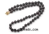 GMN7812 18 - 36 inches 8mm, 10mm round garnet beaded necklaces