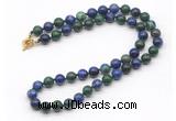 GMN7825 18 - 36 inches 8mm, 10mm round chrysocolla beaded necklaces