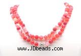 GMN8006 18 - 36 inches 8mm, 10mm red banded agate 54, 108 beads mala necklaces