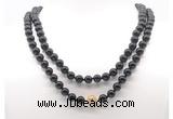 GMN8012 18 - 36 inches 8mm, 10mm black onyx 54, 108 beads mala necklaces