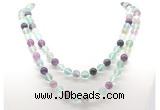 GMN8024 18 - 36 inches 8mm, 10mm fluorite 54, 108 beads mala necklaces