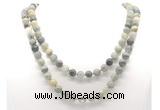 GMN8026 18 - 36 inches 8mm, 10mm seaweed quartz 54, 108 beads mala necklaces