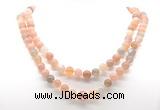 GMN8028 18 - 36 inches 8mm, 10mm moonstone 54, 108 beads mala necklaces