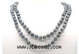 GMN8045 18 - 36 inches 8mm, 10mm eagle eye jasper 54, 108 beads mala necklaces