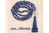 GMN8202 18 - 36 inches 8mm sodalite 54, 108 beads mala necklace with tassel