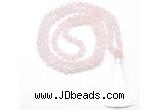 GMN8400 8mm, 10mm rose quartz 27, 54, 108 beads mala necklace with tassel