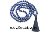 GMN8537 8mm, 10mm lapis lazuli 27, 54, 108 beads mala necklace with tassel