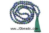 GMN8538 8mm, 10mm chrysocolla 27, 54, 108 beads mala necklace with tassel