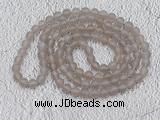 GMN902 Hand-knotted 8mm, 10mm matte grey agate 108 beads mala necklaces