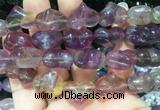 HGBS05 15 inches 11*13*18mm carved heart purple fluorite beads