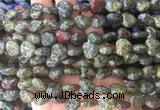 HGBS16 15 inches 12mm heart dragon blood jasper gemstone beads wholesale