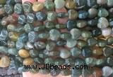 HGBS19 15 inches 12mm heart moss agate gemstone beads wholesale