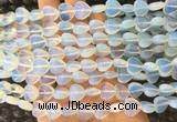 HGBS26 15 inches 12mm heart opalite gemstone beads wholesale