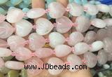 HGBS51 15 inches 20mm heart rose quartz gemstone beads wholesale