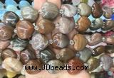 HGBS58 15 inches 20mm heart wood jasper gemstone beads wholesale