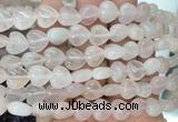 HGBS66 15 inches 10mm heart rose quartz gemstone beads wholesale