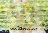 HGBS70 15 inches 10mm heart yellow fluorite gemstone beads wholesale