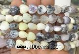 HGBS73 15 inches 10mm heart tree opal gemstone beads wholesale