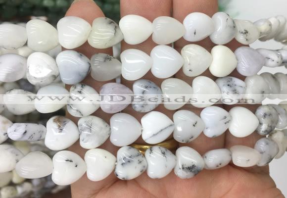 HGBS74 15 inches 10mm heart tree opal gemstone beads wholesale